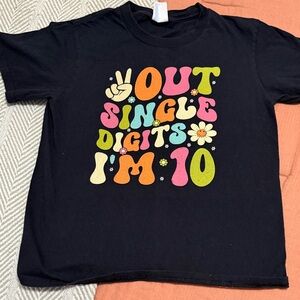 Port and Company Kids Tee - Black with Multicolor Print